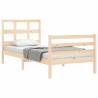 Solid Wood Bed Frame with Headboard 100x200 cm - HIPOMarket