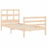 Solid Wood Bed Frame with Headboard 100x200 cm - HIPOMarket