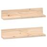 Wall Shelves 2 pcs - Solid Pine Wood | Hipomarket UK