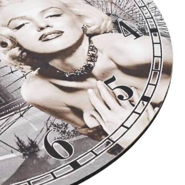 Vintage Wall Clock Marilyn Monroe - Retro 30 cm Decor