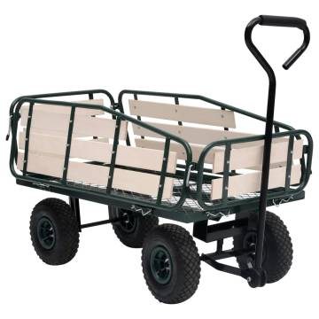 Durable Garden Hand Trolley - Metal & Wood 250 kg Capacity