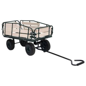 Durable Garden Hand Trolley - Metal & Wood 250 kg Capacity