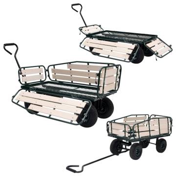 Durable Garden Hand Trolley - Metal & Wood 250 kg Capacity