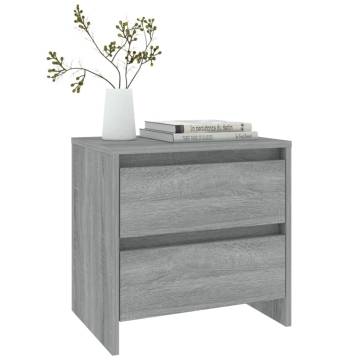 Elegant Grey Sonoma Bedside Cabinets - 2 pcs - Hipomarket