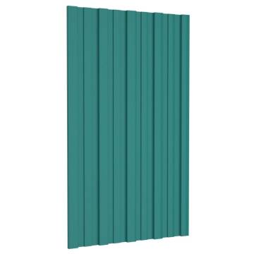 36 PCS Green Galvanised Steel Roof Panels - Durable & Versatile