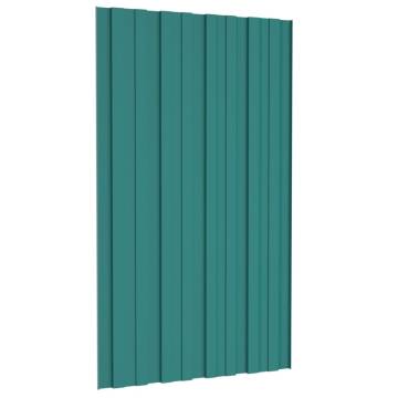 36 PCS Green Galvanised Steel Roof Panels - Durable & Versatile