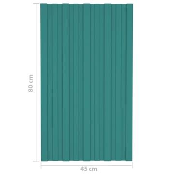 36 PCS Green Galvanised Steel Roof Panels - Durable & Versatile