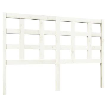 Stylish White Bed Headboard - Solid Pine | 140.5x4x100 cm