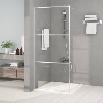 Walk-in Shower Wall Silver 90x195 cm | Clear ESG Glass