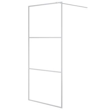 Walk-in Shower Wall Silver 90x195 cm | Clear ESG Glass