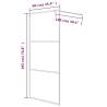 Walk-in Shower Wall Silver 90x195 cm | Clear ESG Glass