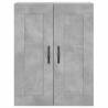 Stylish Highboard in Concrete Grey - 69.5x34x180 cm