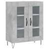 Stylish Highboard in Concrete Grey - 69.5x34x180 cm