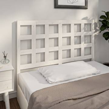 Stylish White Bed Headboard - Solid Pine | 140.5x4x100 cm