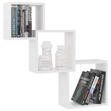 Cube Wall Shelf High Gloss White - Stylish Storage Solution