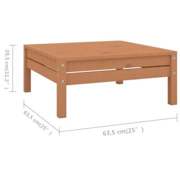 4 Piece Garden Lounge Set - Solid Pinewood Honey Brown