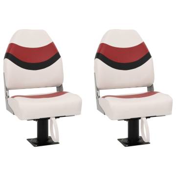 Boat Seats 2 pcs with Pedestal - 360° Rotatable Comfort