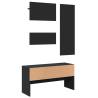 4 Piece Black Hallway Furniture Set - Stylish & Functional