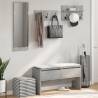 4 Piece Concrete Grey Hallway Furniture Set | Hipomarket UK