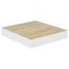 Floating Wall Shelves - Oak & White 2 Pcs | Hipomarket UK