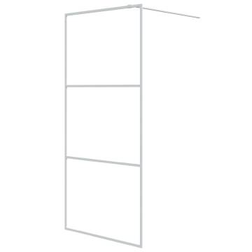 Modern Walk-in Shower Wall White 90x195 cm - ESG Glass