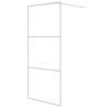 Modern Walk-in Shower Wall White 90x195 cm - ESG Glass