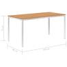 Garden Dining Table 160x80 cm - Solid Teak & Stainless Steel