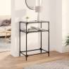  Console Table with Black Glass Top 60x35x81 cm Steel Colour black Size 60 x 35 x 81 cm Quantity in Package 1 