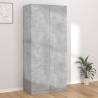 Wardrobe Concrete Grey 90x52x200 cm Engineered Wood Colour concrete grey Quantity in Package 1 Amount 