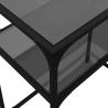 Stylish Black Glass Console Table - 60x35x81 cm Steel