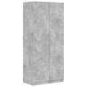 Concrete Grey Wardrobe 90x52x200 cm - Stylish Storage Solution