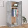 Concrete Grey Wardrobe 90x52x200 cm - Stylish Storage Solution