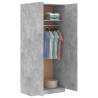 Concrete Grey Wardrobe 90x52x200 cm - Stylish Storage Solution