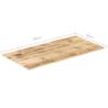 Table Top Solid Mango Wood 100x60 cm | Industrial Style