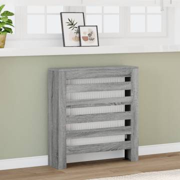 Radiator Cover Grey Sonoma 78x20x82 cm - Stylish Engineered Wood