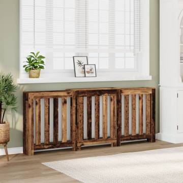 Stylish Radiator Cover Old Wood | 205x21.5x83.5 cm | HipoMarket