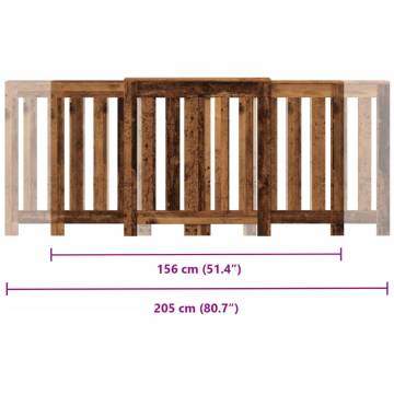 Stylish Radiator Cover Old Wood | 205x21.5x83.5 cm | HipoMarket