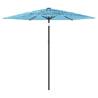 Garden Parasol with Steel Pole - Blue 223x223x213 cm