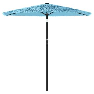 Garden Parasol with Steel Pole - Blue 223x223x213 cm