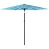 Garden Parasol with Steel Pole - Blue 223x223x213 cm