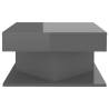 High Gloss Grey Coffee Table - 57x57x30 cm | HipoMarket