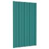 Roof Panels 12 pcs Galvanised Steel Green 80x45 cm | HipoMarket