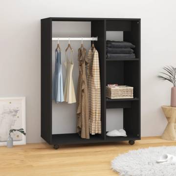 Wardrobe Black 80x40x110 cm | Engineered Wood Storage Solution