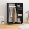 Wardrobe Black 80x40x110 cm Engineered Wood Colour black Quantity in Package 1 Amount 