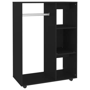 Wardrobe Black 80x40x110 cm | Engineered Wood Storage Solution