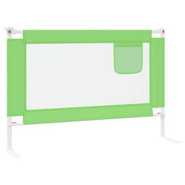 Toddler Safety Bed Rail Green | 100x25 cm Fabric Protection