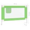 Toddler Safety Bed Rail Green | 100x25 cm Fabric Protection