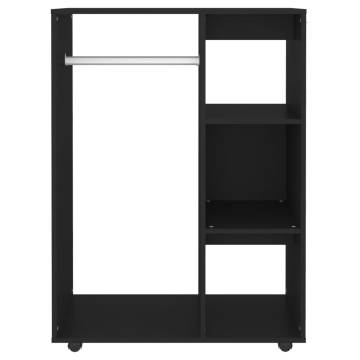 Wardrobe Black 80x40x110 cm | Engineered Wood Storage Solution