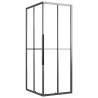 Shower Cabin Half Frosted ESG 80x70x180 cm Black | HipoMarket