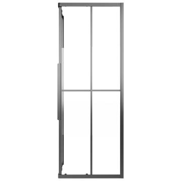 Shower Cabin Half Frosted ESG 80x70x180 cm Black | HipoMarket